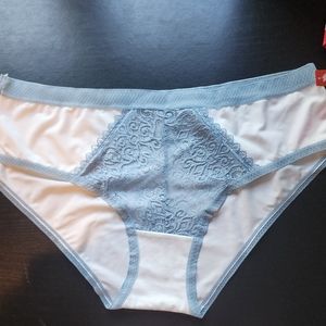 Splendies White lace and Blue Panties, 3X, NWT